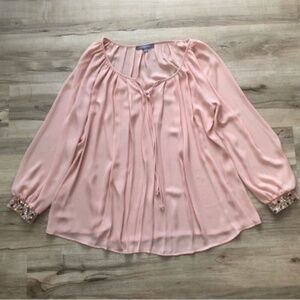 Pink Blouse with Bejewelled Cuffs
